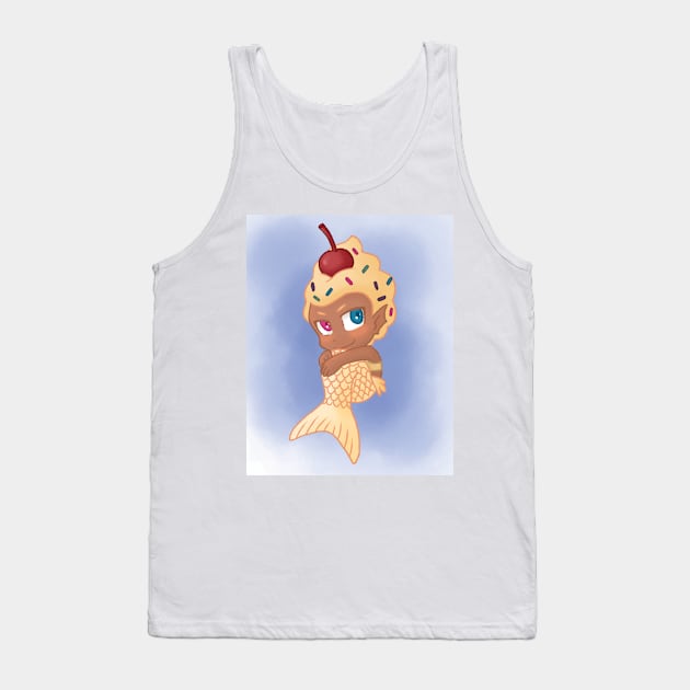 Birthday Cake Ice Cream Mermaid Tank Top by Firestorm Fox